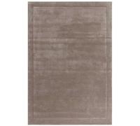 Handmade Modern Easy To Clean Beige Shaggy Bordered Plain Wool Rug For Living Area & Bedroom-200Cm X 290 Cm