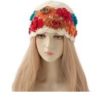 Handmade Mohair for beanie Gradient 3D Flowers Warm Handmade
