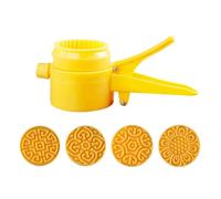 Handmade Moon Mold Press Set, 3D ABS Baking Tool, Multi-Pattern Flower Shape Stamps Moon Biscuits, Pastry Desserts |