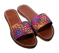 Handmade Moroccan Braided Leather Summer Women's Sandals Handmade in Morocco - Parisiennes, Parisiennes, 8 UK