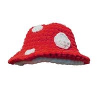 Handmade Mushroom Hat Bucket Hat Pilling Resistant Lady Floral Soft Crochet Fisherman Cap Street Snap Crochet Bucket Halloween Accessories Party