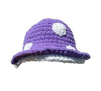 Handmade Mushroom Hat Bucket Hat Pilling Resistant Lady Floral Soft Crochet Fisherman Cap Street Snap Crochet Bucket Halloween Accessories Party