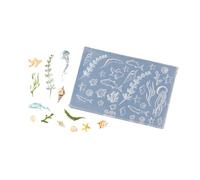 Handmade Nails Art Moulds Sea Series Nails Art Template Moulds Silicone Texture for Beauticians and Learners Food Grade Silicone Craft Mold