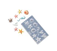 Handmade Nails Art Moulds Sea Series Nails Art Template Moulds Silicone Texture for Beauticians and Learners Food Grade Silicone Craft Mold