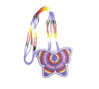 Handmade Native American Style Tribal ethnic Seed Bead Beaded Layered Medallion Necklace #1, One Size, Glass, No Gemstone