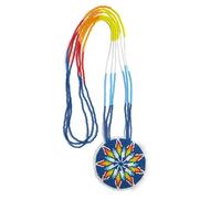 Handmade Native American Style Tribal ethnic Seed Bead Beaded Layered Medallion Necklace #1, One Size, Glass, No Gemstone