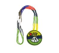 Handmade Native American Style Tribal ethnic Seed Bead Beaded Layered Medallion Necklace #1, One Size, Glass, No Gemstone