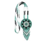 Handmade Native American Style Tribal ethnic Seed Bead Beaded Layered Medallion Necklace, One Size, Glass, No Gemstone
