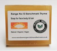 Handmade Natural Benchmark Thyme Soap Bar - Range No.10 - Eczema/Psoriasis/Itchy Skin/Acne/Oily Skin & Hair/Folliculitis, in-grown hairs/rasor bumps, Shaving and other Rashes, Acne. - 75g