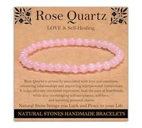 Handmade Natural Gemstone Elastic Bracelet - Healing Crystal Beads Jewelry, Uni, 6mm, No Gemstones