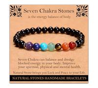 Handmade Natural Gemstone Elastic Bracelet - Healing Crystal Beads Jewelry, Uni, 8mm, No Gemstones