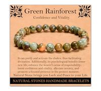 Handmade Natural Gemstone Elastic Bracelet - Healing Crystal Beads Jewelry, Uni, 8mm, No Gemstones