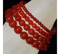 Handmade Natural Gemstone Round Beads Stretch Bracelet 4mm 6mm 8mm 10mm 7.5"-8mm-20 Carnelian