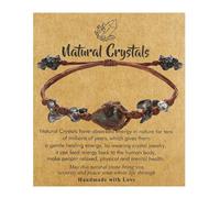 Handmade Natural Gemstones Beaded Bracelets Adjustable Amethyst Agate Turquoise Crastal Stone Stretch Bracelets for Women Men Meditation Yoga Reiki Spiritual Jewelry Gifts, M, Stone, no gemstone