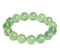 Handmade Natural Green Fluorite Bracelet for Women & Men - Stretchy Beaded Crystal Jewelry for Heart Chakra Healing & Emotional Balance(12~12.7mm)