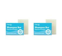 Handmade Natural Peppermint & Eucalyptus Shampoo Bar - Refreshing, Rich, Nourishing 95g (Pack of 2)