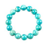 Handmade Natural Phoenix Turquoise Bracelet for Women - 7A Grade Quartz Gemstones Stretch Bracelet for Reiki Yoga & Crystal Healing Jewelry(12mm)