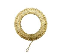 Handmade Natural Rattan Woven Pot Holder, Round Rustic Ring Shape Kitchen Trivet for Hot Dishes (Small)
