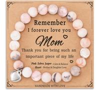 Handmade Natural Stone Beaded Bracelet Heartfelt Birthday with Card Ideal Loving Present for Moms Wives Daughters or Grandmothers