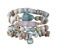 Handmade Natural Stone Beads Adjustable Unisex Charm Suitable For All Wrist Sizes Artistic Jewelry