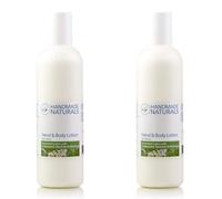 Handmade Naturals Unscented Nut Free Hand/Body Lotion with Grapeseed, Baobab & Moringa Oils (Pack of 2)