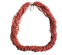 Handmade Necklace Red Coral Gemstone Strings High-Quality - Bohemian Healing Crystal Jewellery for Chakra Balancing, Adjustable Unisex Accessory - Excellent for Her