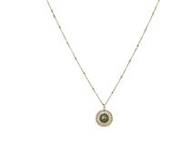 Handmade Necklaces,Adjustable Chain High-End Inlaid Natural Gemstone Crystal Hollow Round Pendant Necklace,Energy Jewellery for Women African Jade