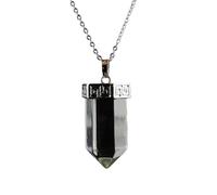 Handmade Necklaces,Fashion Adjustable Lobster Clasp High-End Natural Gemstone Crystal Single-Pointed Hexagonal Pendulum Pendant Necklace,Energy Jewellery for Women Men White Crystal