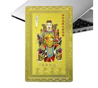 Handmade New Year Cards - Chinese Ancient Figure, 2026 Wealth Symbol Card, Traditional Gold Holiday Card with Cultural Design, Women Men Business Success Health, Display for Festival Celebration