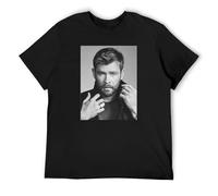 Handmade Noodles Chris Hemsworth Casual Custom Short Sleeve Cotton T Shirt Black L