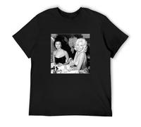 Handmade Noodles Jayne Mansfield Sophia Loren Looking Her Boobs Men Tshirt Top Sweatshirt Short Sleeve Black 3XL