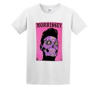 Handmade Noodles Morrissey Day of The Dead Casual Round Neck T Shirt White M