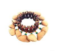 Handmade Nuts Shell Bracelet, African Rattles, Traditional Percussion Instrument, Fun Sound, Music Education, Perfect for Everyone, Folk Music Enthusiasts