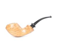 Handmade olive tobacco pipe, unique wooden