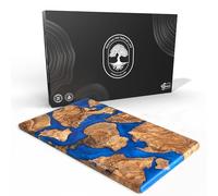 Handmade Olive Wood Charcuterie Board, Resin Cutting Board for Housewarming Gifts, Decorative Kitchen Board