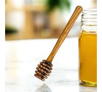 Handmade Olive Wood Honey Spoon, Rustic Design, Sustainable, Various Lengths, for Honey and Jam (14 cm)