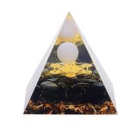 Handmade Orgonite Pyramid, 60mm Amethyst Crystal Sphere with Amethyst Natural Cristal Stone Orgone Energy Healing,Crystal Orgonite,Yoga Energy Generator Crystals