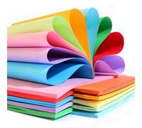 Handmade Origami Colored Paper A4 Pack - Assorted 100 PCS Art Paper Cardstock - Suitable for DIY Origami Arts and Crafts - Ten Colors