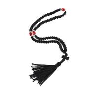 Handmade Orthodox Prayer Rope 100 Knots with Red Bead,Prayer Beads Christian Greek Komboskoini Chotki,Greek Orthodox Cross Christian Car Accessories,Protestant Prayer Beads Rosary Blessed Decor Gift,