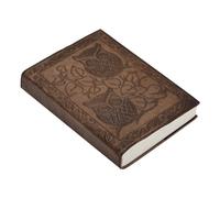 Handmade Owl Embossed Leather Journal Pocket Style Re-fillable 7x5 Blank Pages Tanned Color for Men and Women