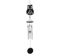 Handmade Owl Wind Chime with Aluminium Tube Hanging Decoration