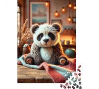 Handmade Panda Teddy Bear 1000-Piece Jigsaw Puzzle for Adults, 38x26cm/1000pcs, Quiet Home Activity, Evening Leisure And Year-Round Leisure