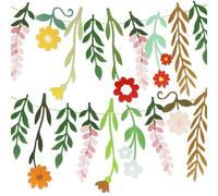 Handmade Paper Flower Garland - 18 Wildflowers Cards & 3m String - Spring Floral Banner Bunting for Weddings Wall Spring Garden, Garden Parties & Home Decor - Countryside Wildflower Banner