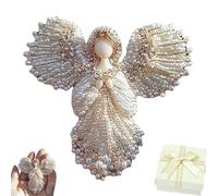 Handmade Pearl Angel Brooch, Angel Wings Pin Jewelry, Angels Pins Jewelry, for Daily Wear, Christmas, Versatile Styling, Embrace A Touch of Divine Elegance (#1PC)
