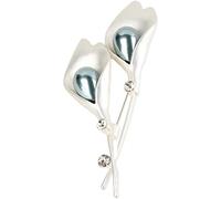 Handmade Pearl Beautiful Leaf Brooch Brooch Jewelry Female Dress Tulip Accessories, Gray Ingenious Processing