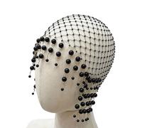 Handmade Pearls Tassels Headdress Stylish Pearls Tassels Hair Accessory For Women Hat For Parties And Weddings Handmade Hollow Designs
