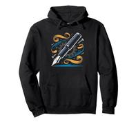 Handmade Pen Maker Wood Lathe Turning Art Illustration Pullover Hoodie