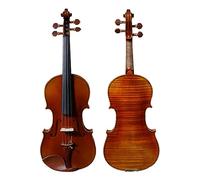 Handmade Performance-grade Violin Single-board Maple Back Spruce Top 4/4 3/4 1/2 1/4 1/8 Size Violin Instrument (Color : Mahogany 4/4)