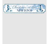 Handmade Personalised Christmas Sign with 10 Designs To Suit Your Decor | 2-Line Custom Text Festive Street Sign Plaque | Ideal Family Present (Blue-Snowman, Acrylic - Medium 390mm x 85mm)