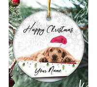 Handmade personalised Dogs Christmas Bauble Puppy Pet Xmas Gift Tree Decoration (Cocker Spaniel)